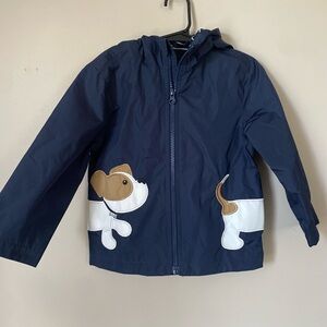 London Fog Navy and White Dog Toddler Jacket